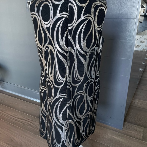 Milly Mod Black and Silver shift dress sz12 - Picture 4 of 4